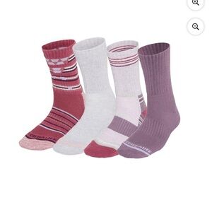 NEW Eddie Bauer Women’s 4-Pack Hiking Socks Purple One Size 5–10
